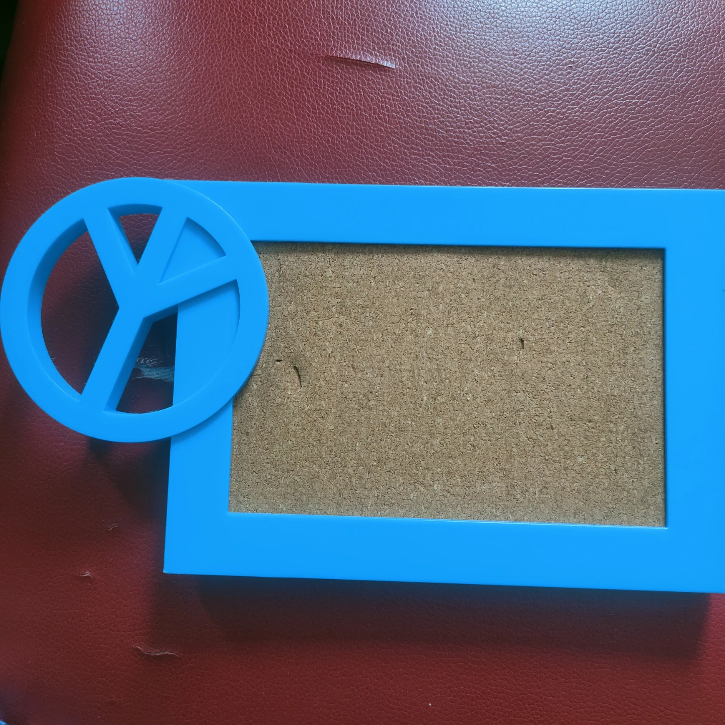 Magnetic Blue Peace Sign Photo Frame