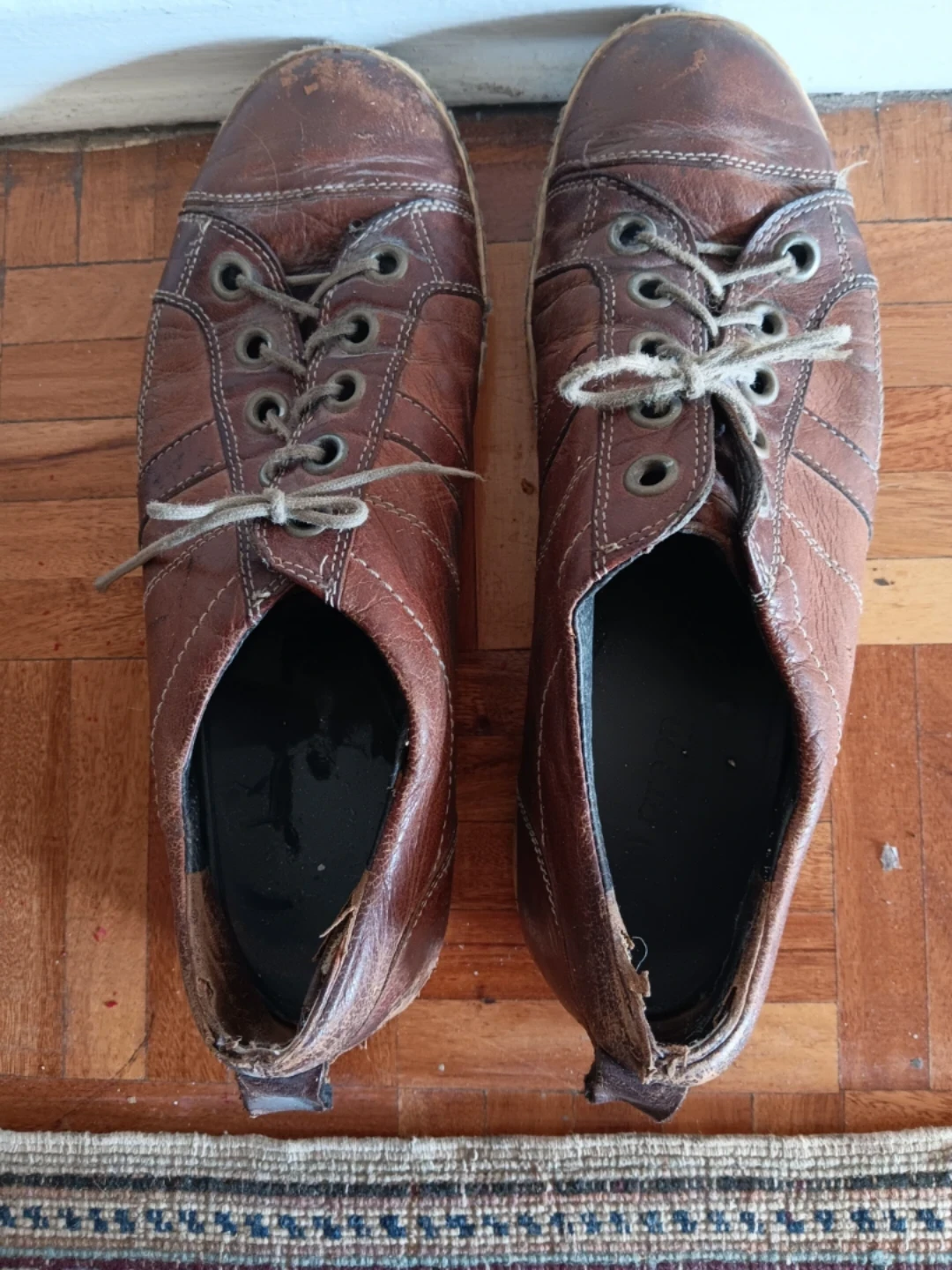 Paul Green Brown Leather Lace-Up Shoes