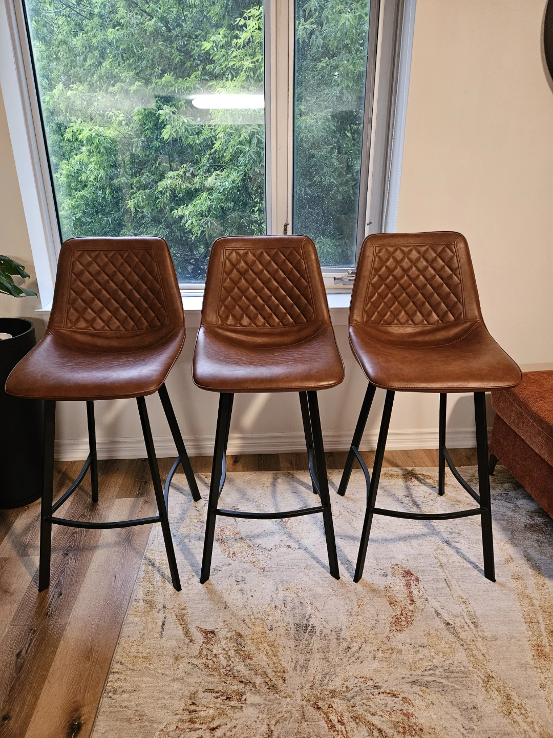 Set of 3 Structube 'Mali' bar stools - photo 3