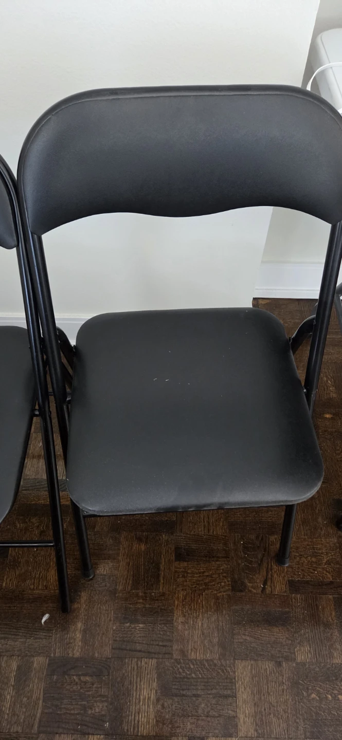 Black Folding Chairs (Set of 2) - photo 3