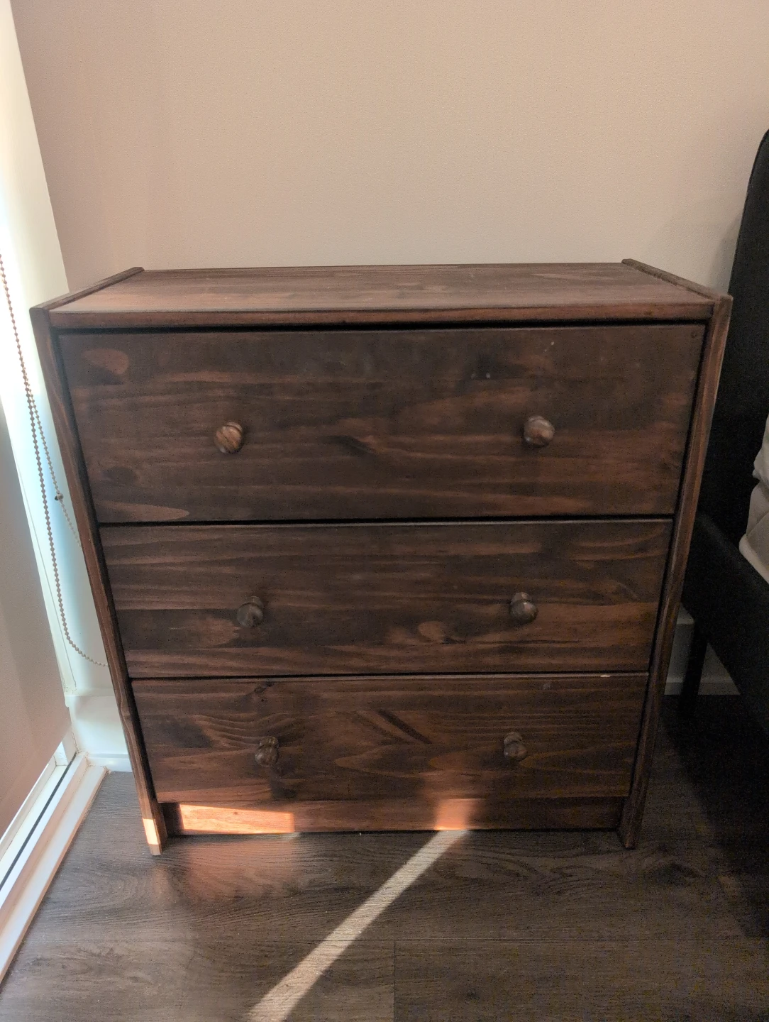 Wooden 3-Drawer Dresser