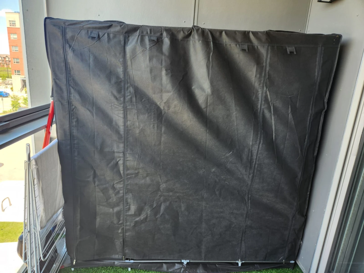 Black Portable Wardrobe Closet Organizer - photo 2