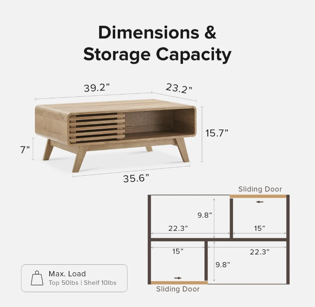 Mordern Sofa with Mid-Century Modern Coffee Table - photo 4