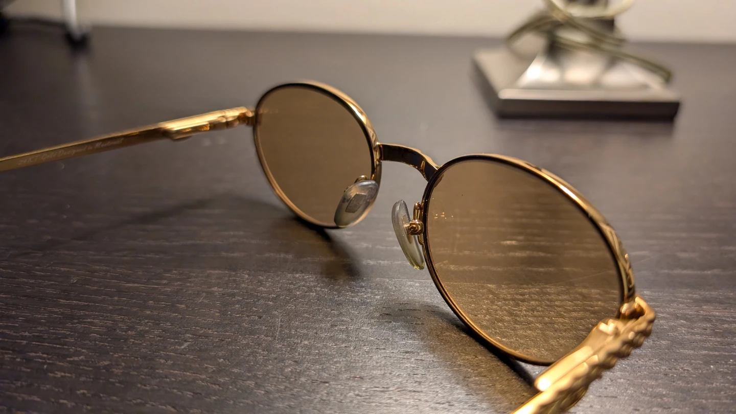 Vintage Frames Co Pac Masterpiece 24KT Gold Sunglasses - photo 4