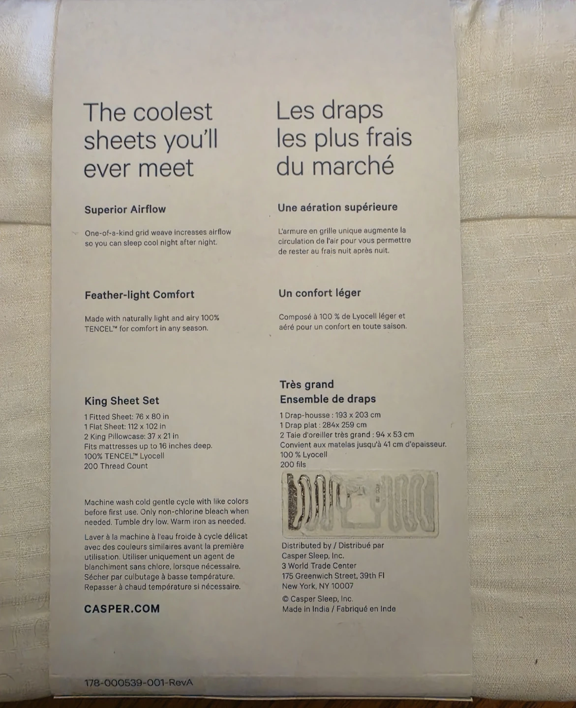 (New) Casper Hyperlite Sheet Set - King - photo 2