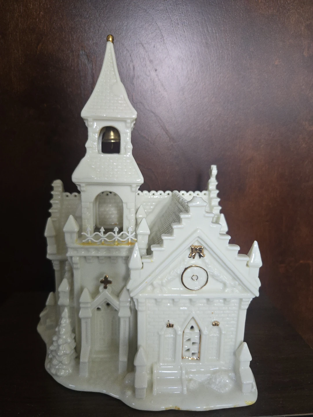 White Ceramic Church with Bell Tower