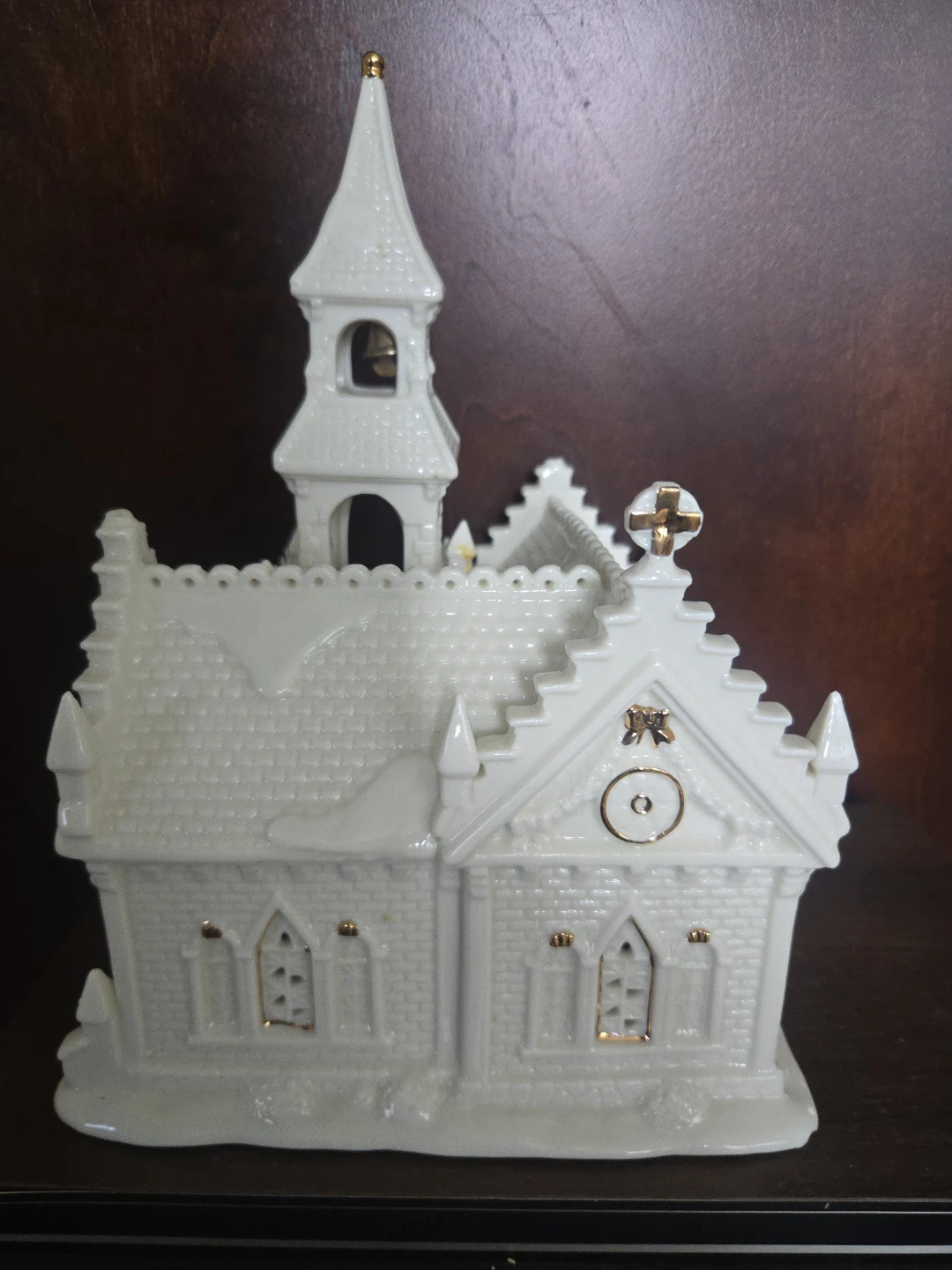 White Ceramic Church with Bell Tower - photo 4