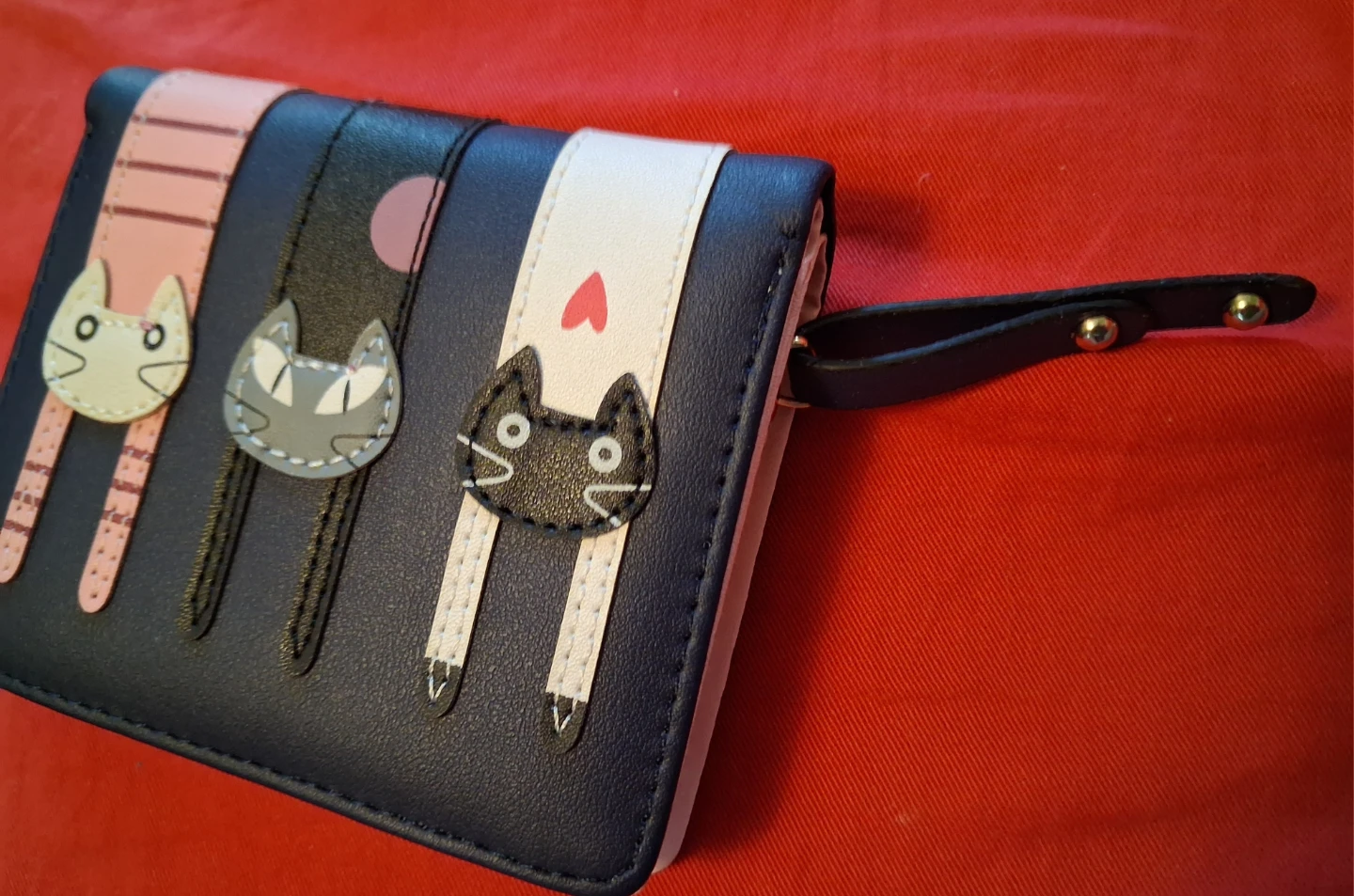 Navy Blue Wallet with Cat Design - photo 2