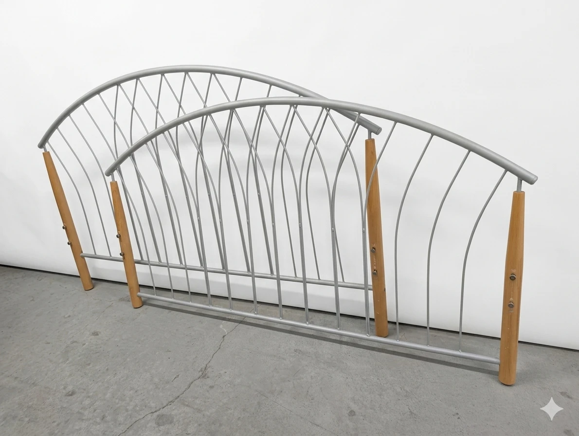 metal frame bed with mattress - photo 3