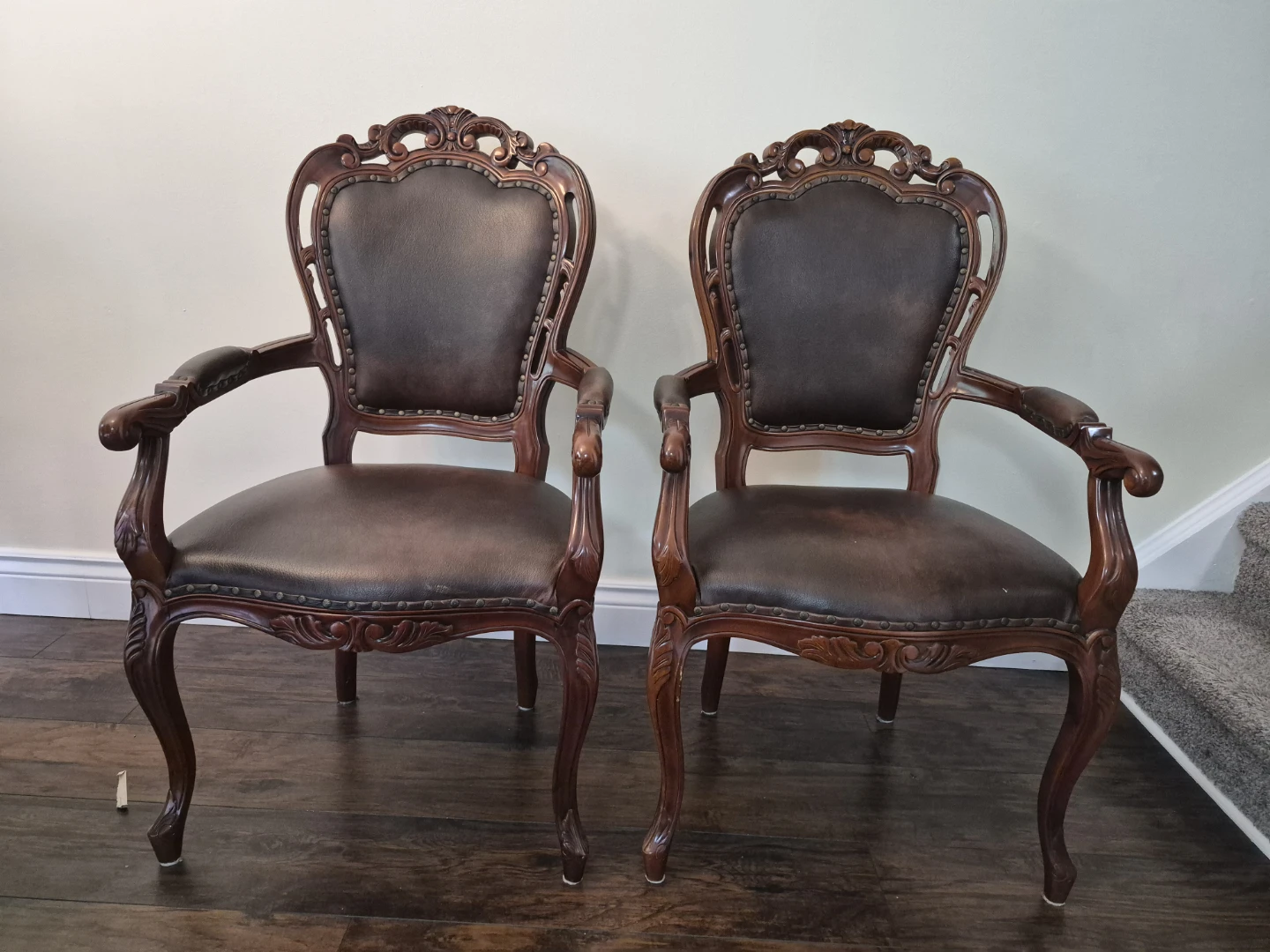 French Provincial style armchairs
