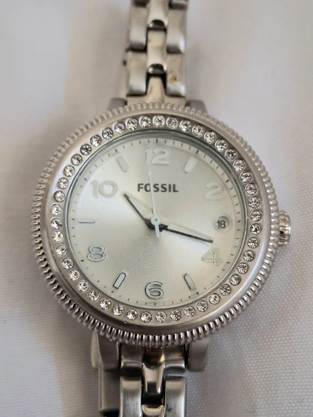 FOSSIL WOMEN'S STAINLESS STILL WATCH WITH RHEINSTONES - photo 2