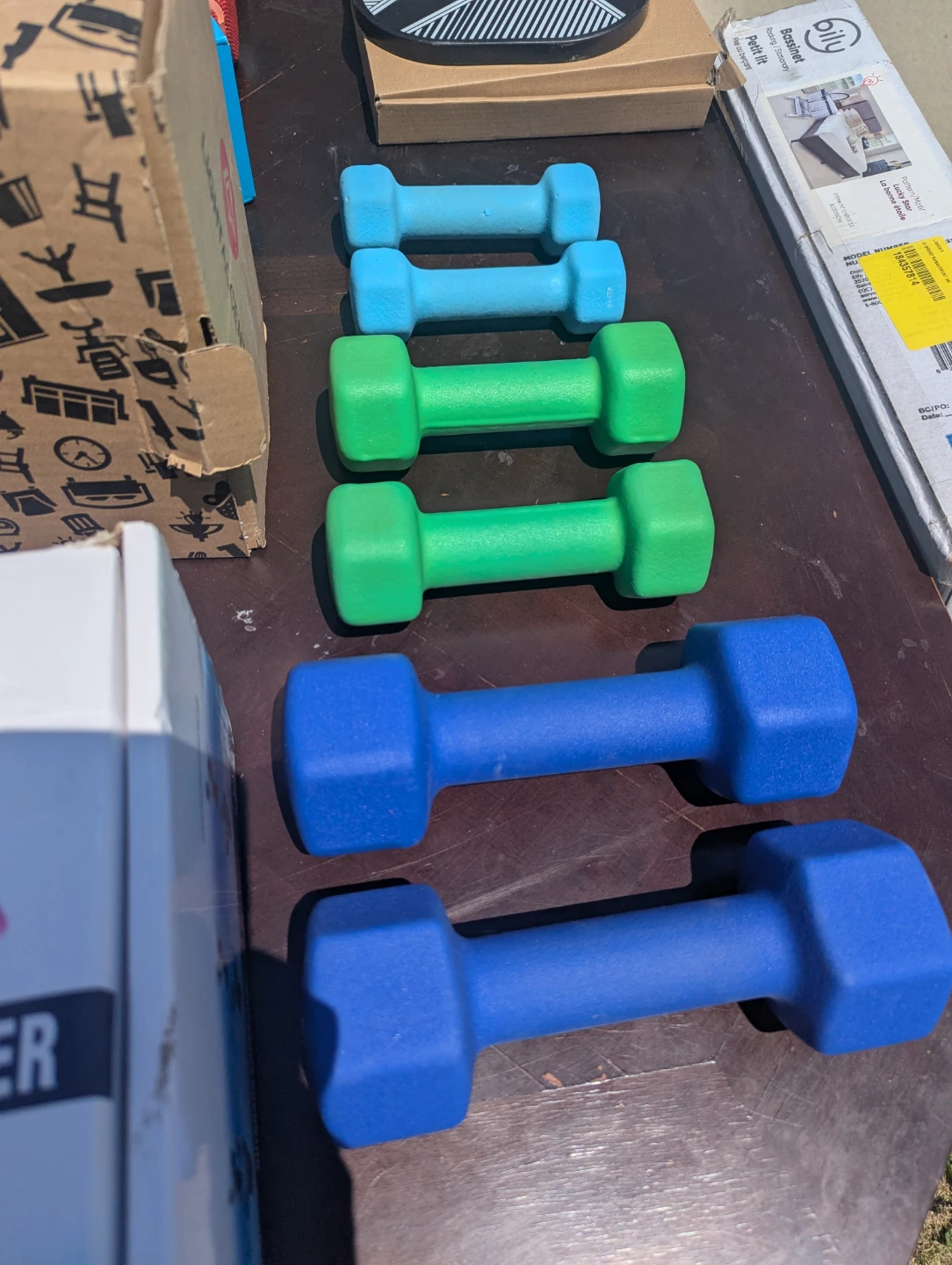 Dumbbell Set (Blue & Green)