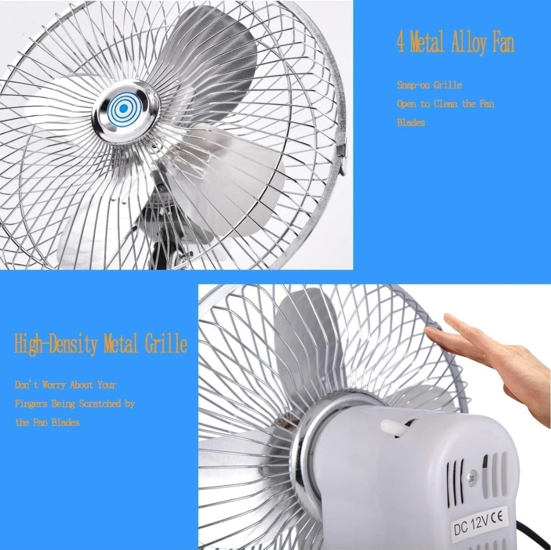 10-Inch Silver Cigarette Lighter Fan - photo 5