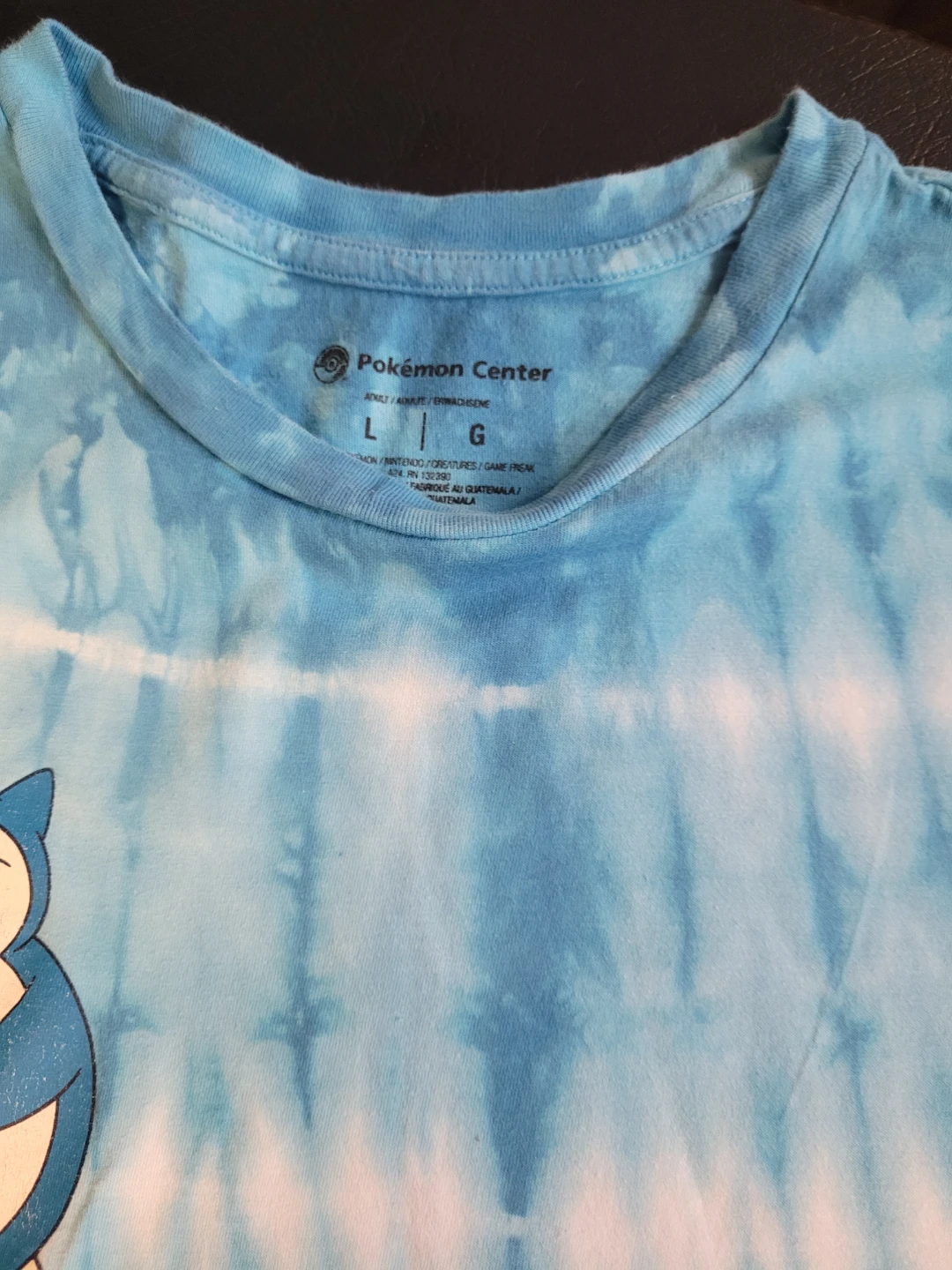 Pokémon Center Snorlax Tie-Dye T-Shirt - Size Large - photo 2