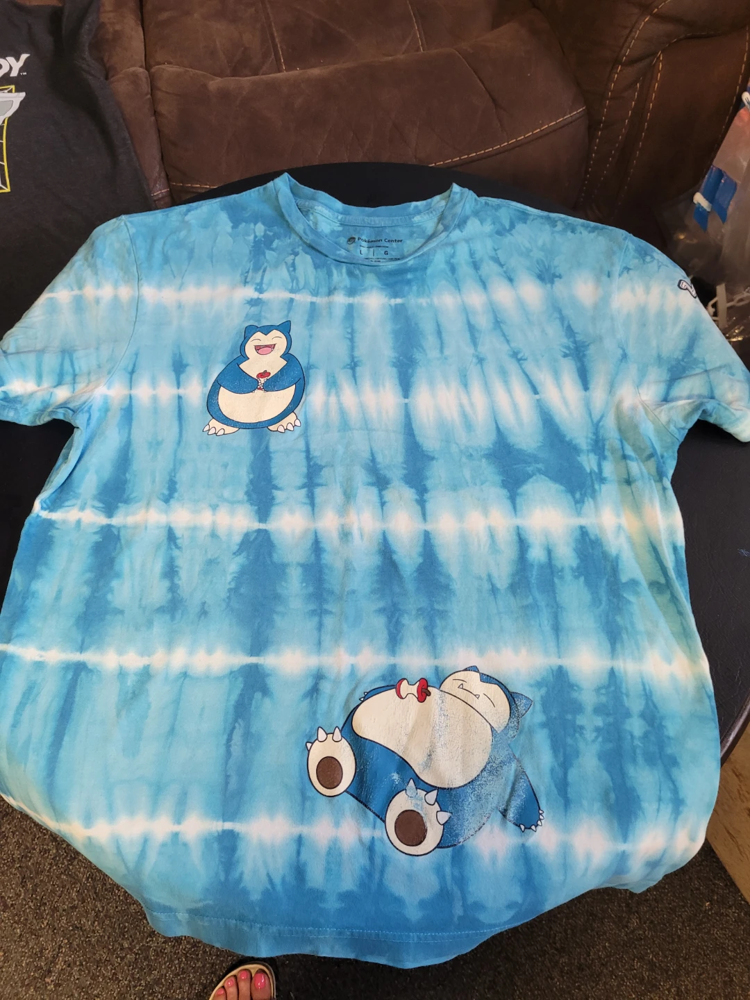 Pokémon Center Snorlax Tie-Dye T-Shirt - Size Large - photo 3
