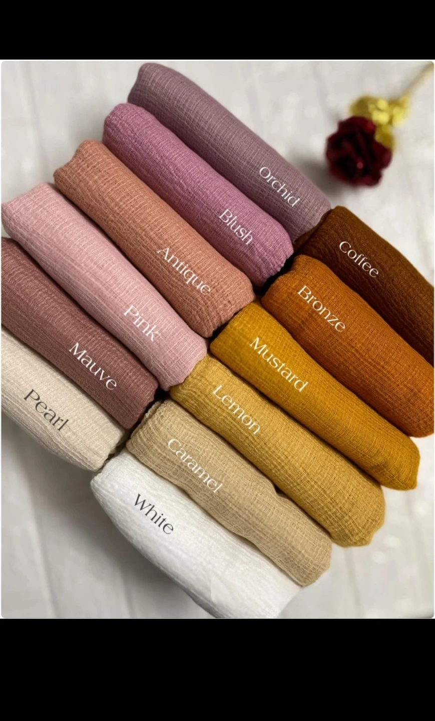 Crinkled Cotton Scarves - Various Colours - photo 2
