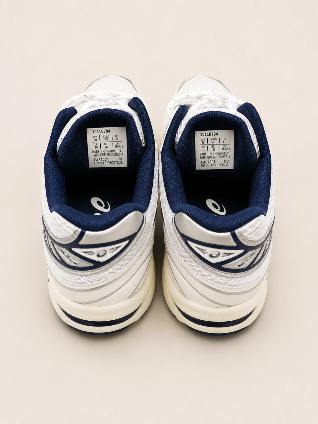 ASICS White/Navy Running Shoes - photo 4