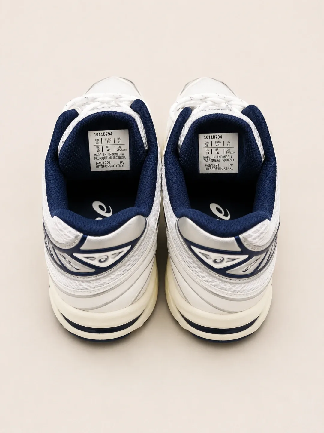 ASICS White/Navy Running Shoes - photo 4