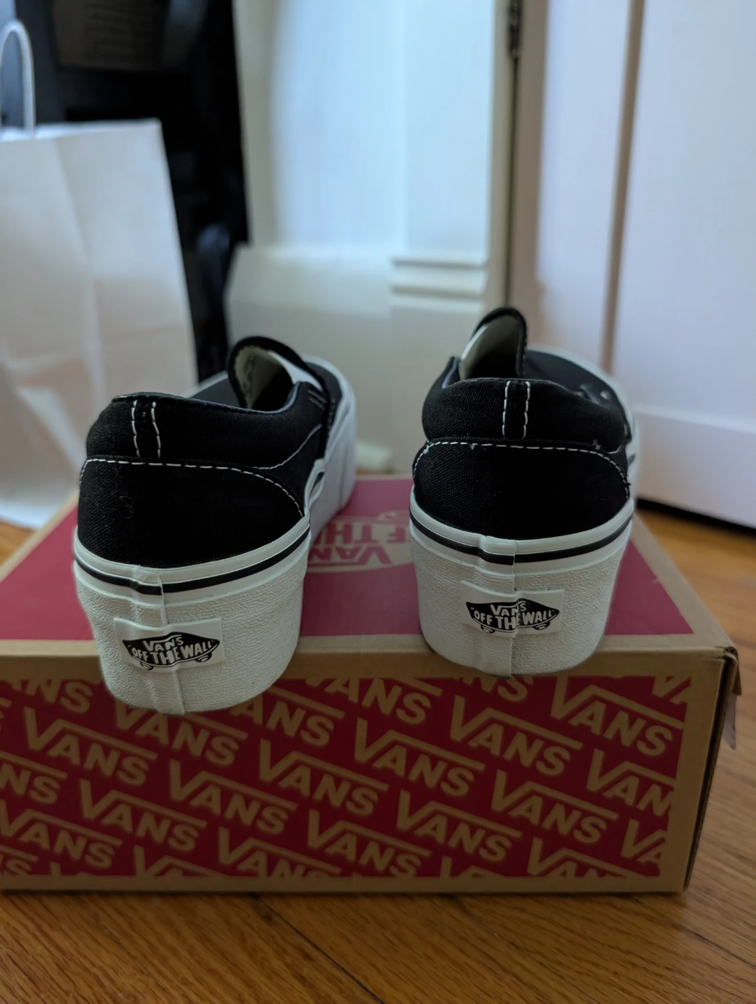 Vans Classic Slip-On Platform Shoes Black/True White - photo 2