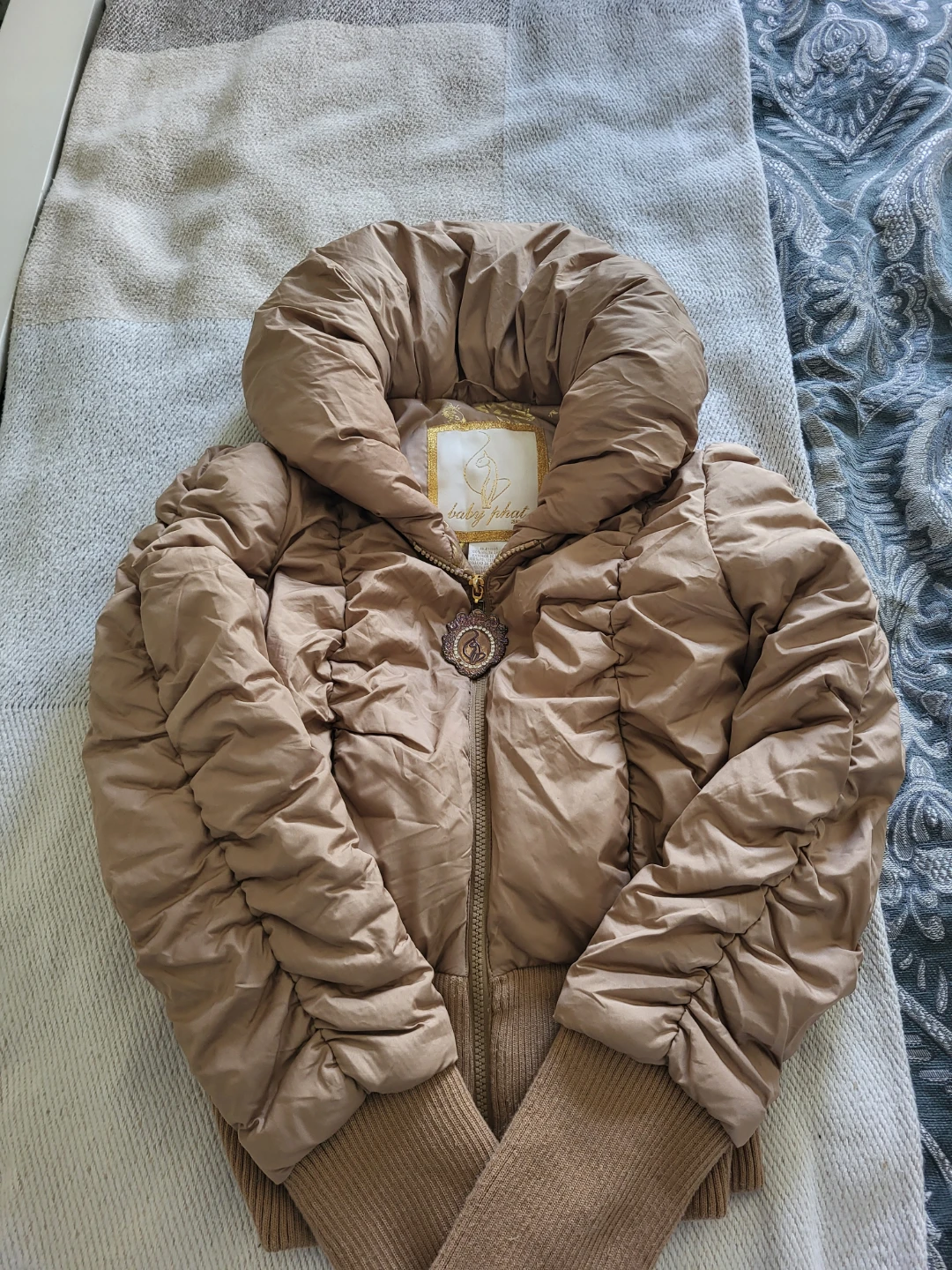 Baby Phat Ruched Puffer Jacket