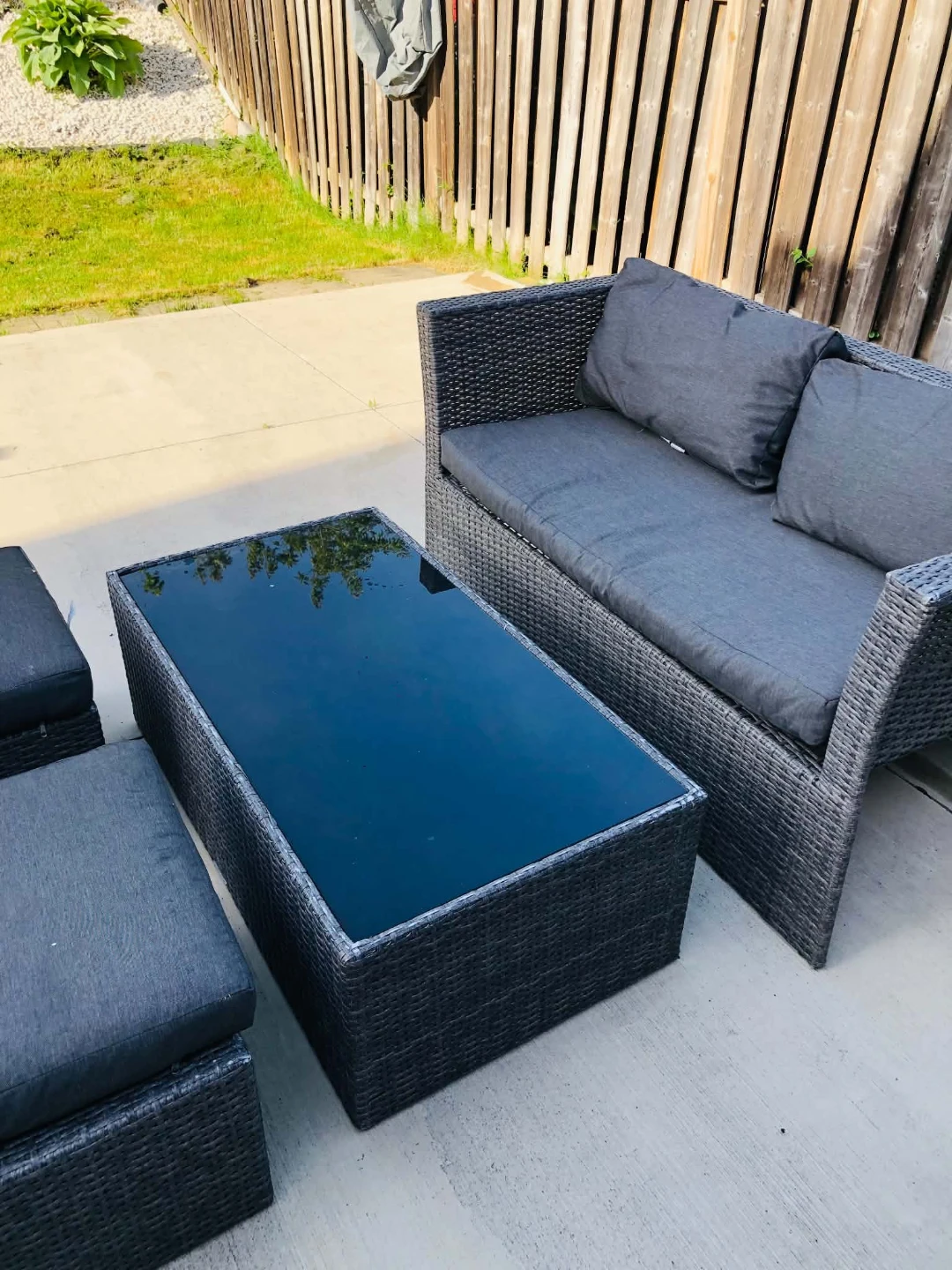 Rattan Outdoor Patio Furniture Set with Coffee Table - photo 3