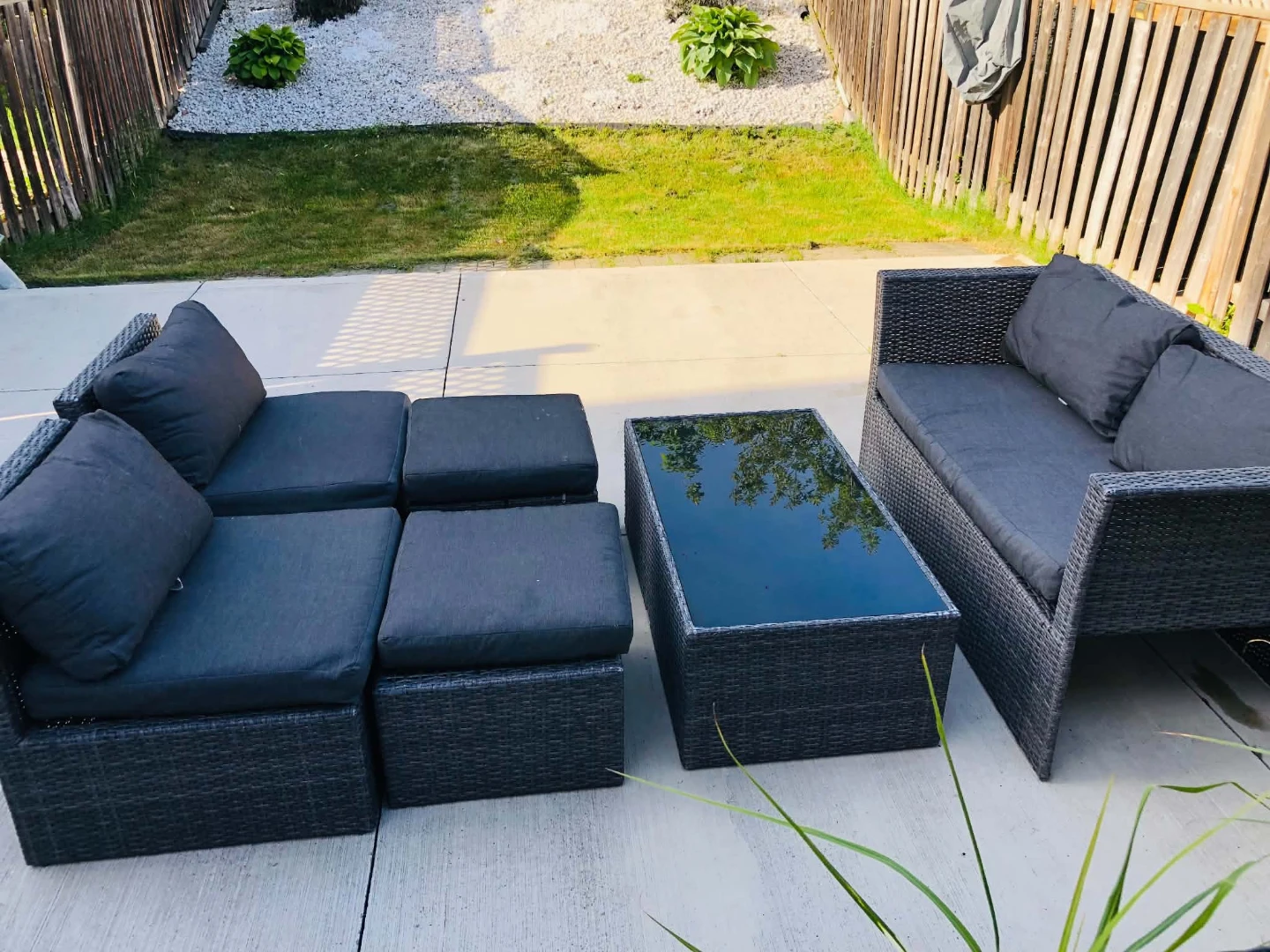 Rattan Outdoor Patio Furniture Set with Coffee Table - photo 4