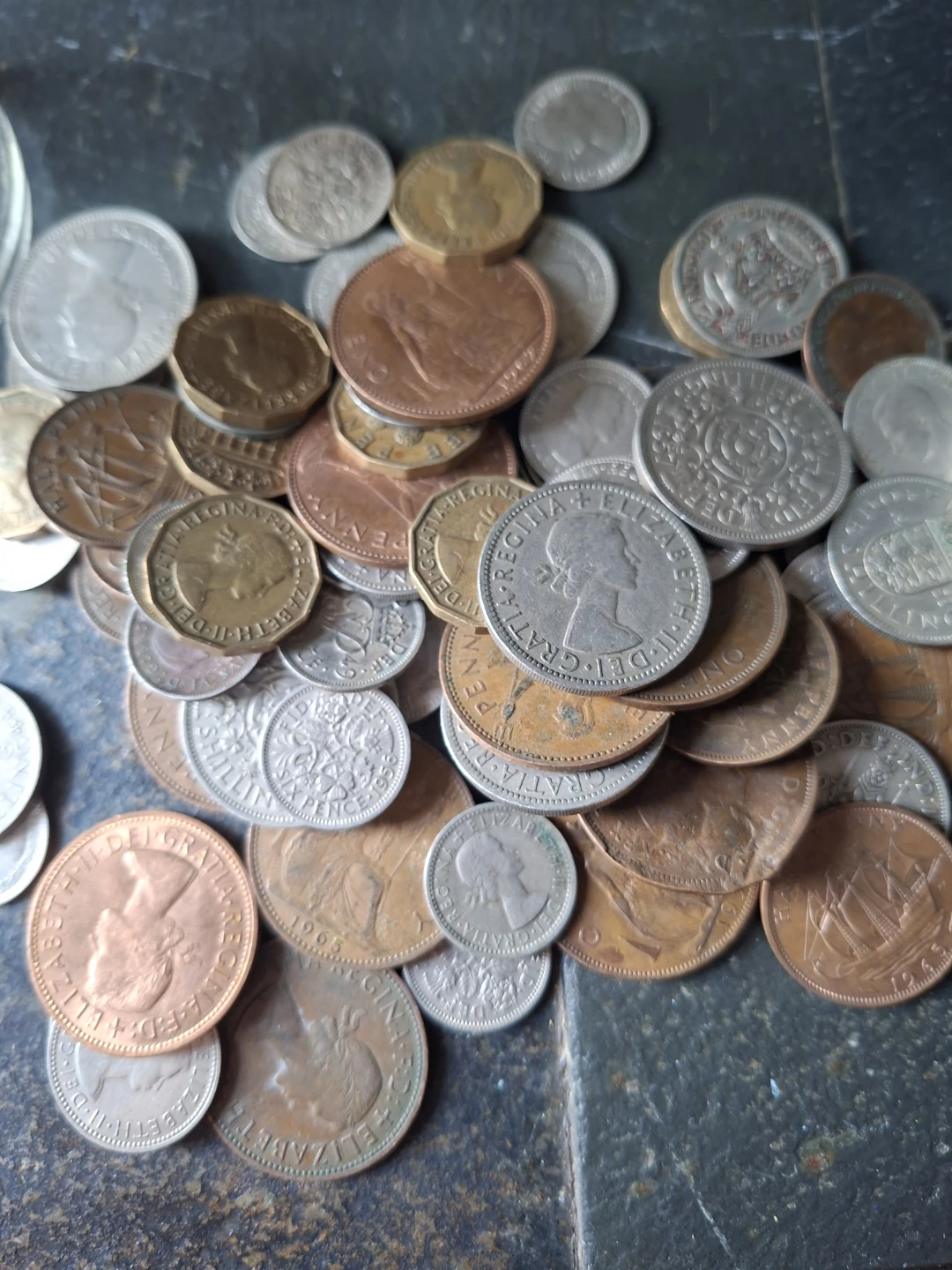Collection of 1930s to 1960s UK coins - photo 2