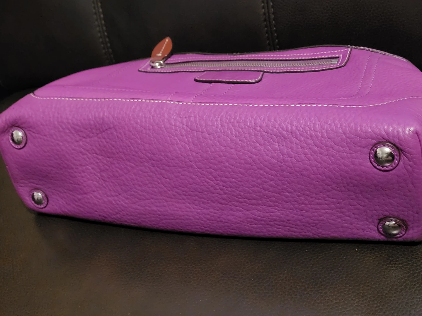 Coach Purple Leather Handbag - photo 5