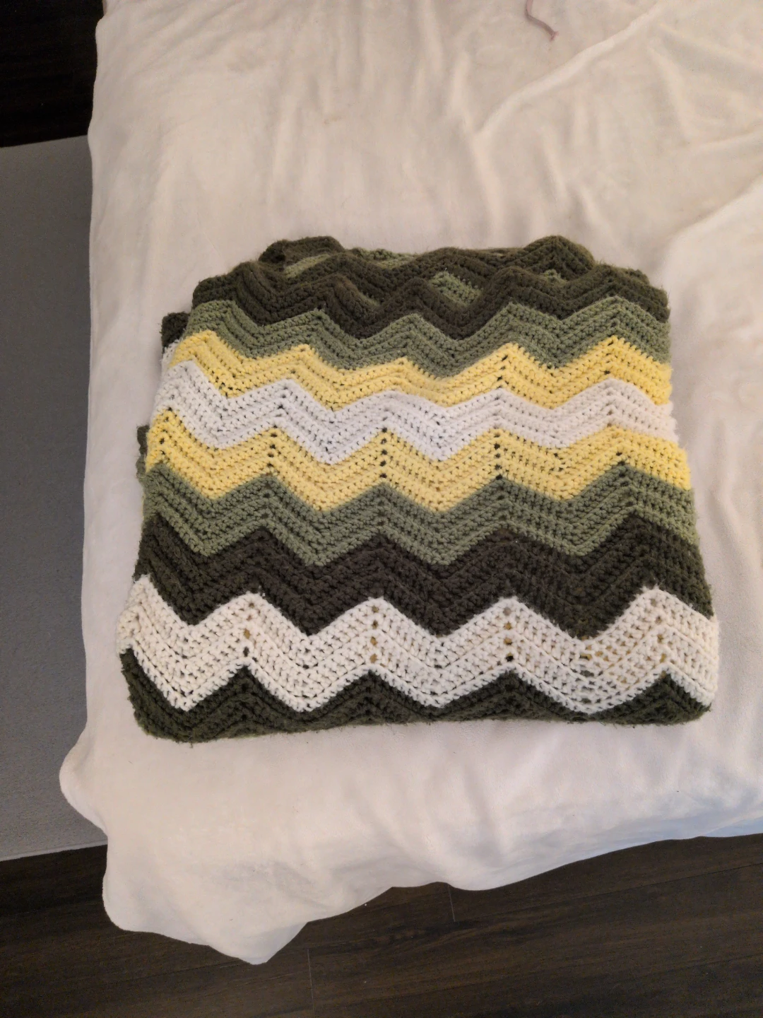Crocheted Chevron Blanket Throw