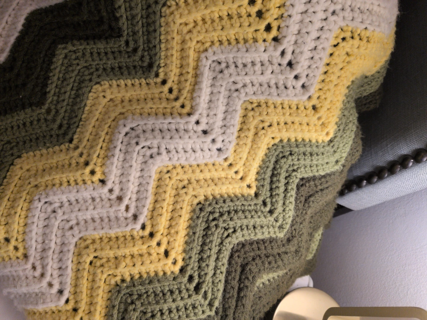 Crocheted Chevron Blanket Throw - photo 2