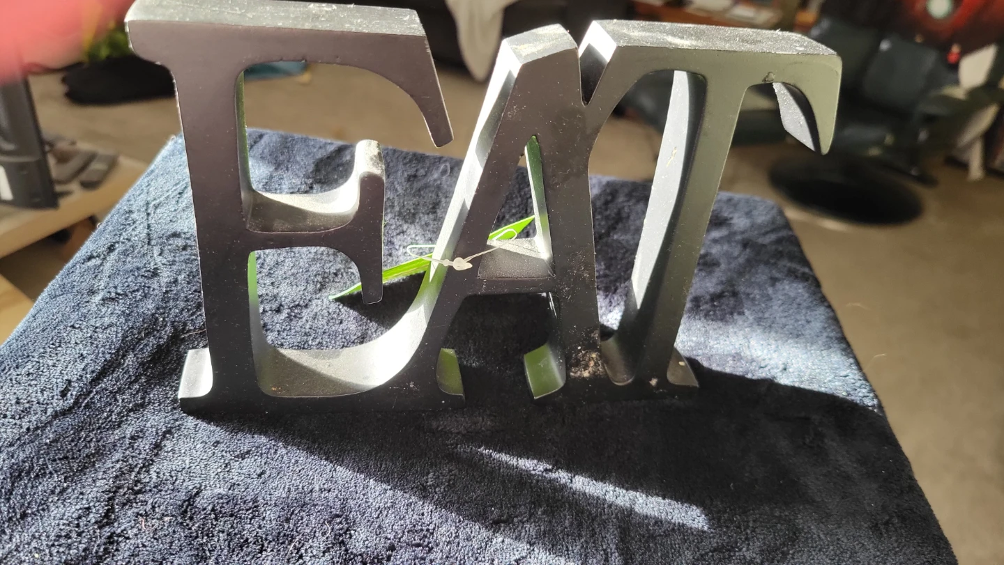 Black Metal "EAT" Tabletop Sign