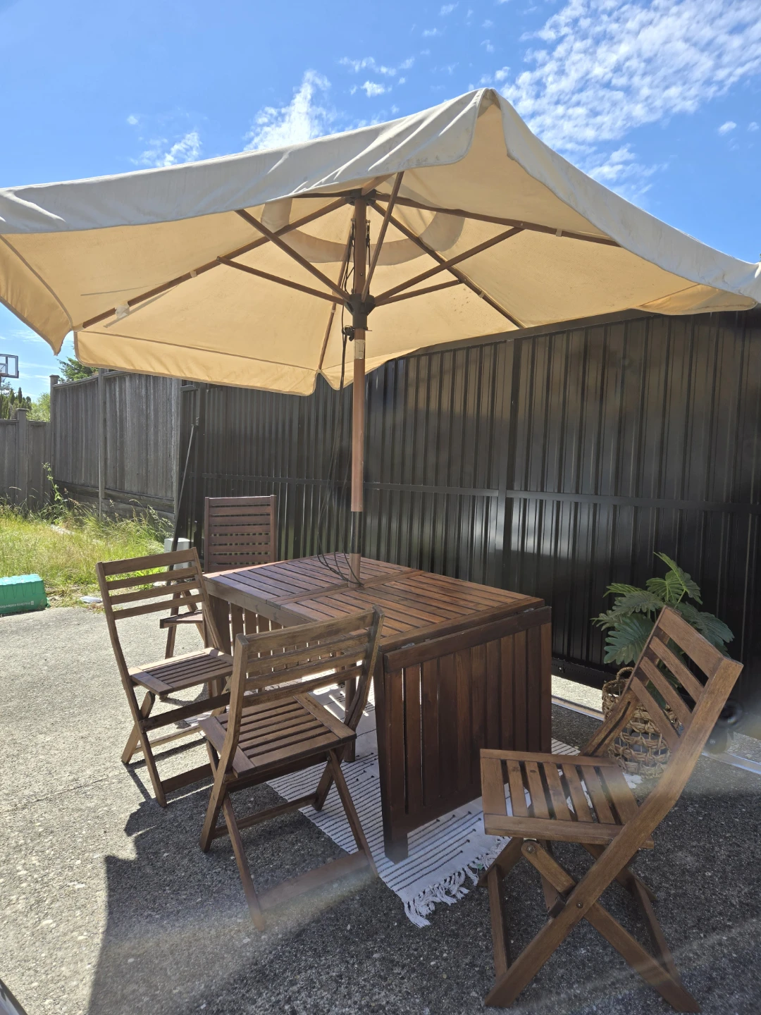 Newly refinished outdoor patio set ikea applaro - photo 2
