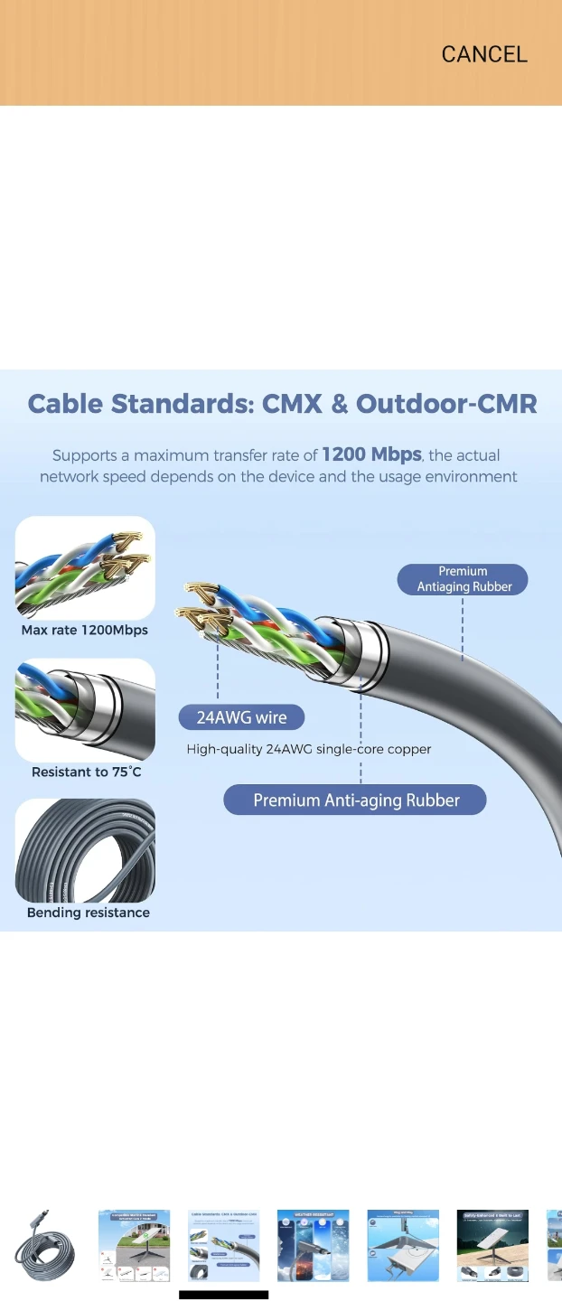 Starlink Gen 2 Actuated Dish Cable - photo 3