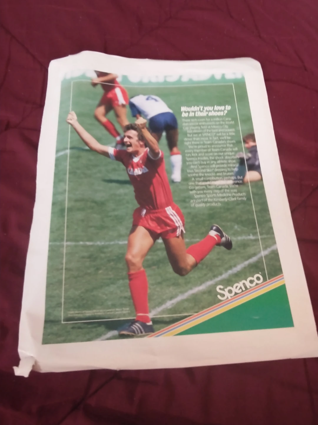 Rare Randy Ragan Spenco 1986 Team Canada World Cup Print Ad