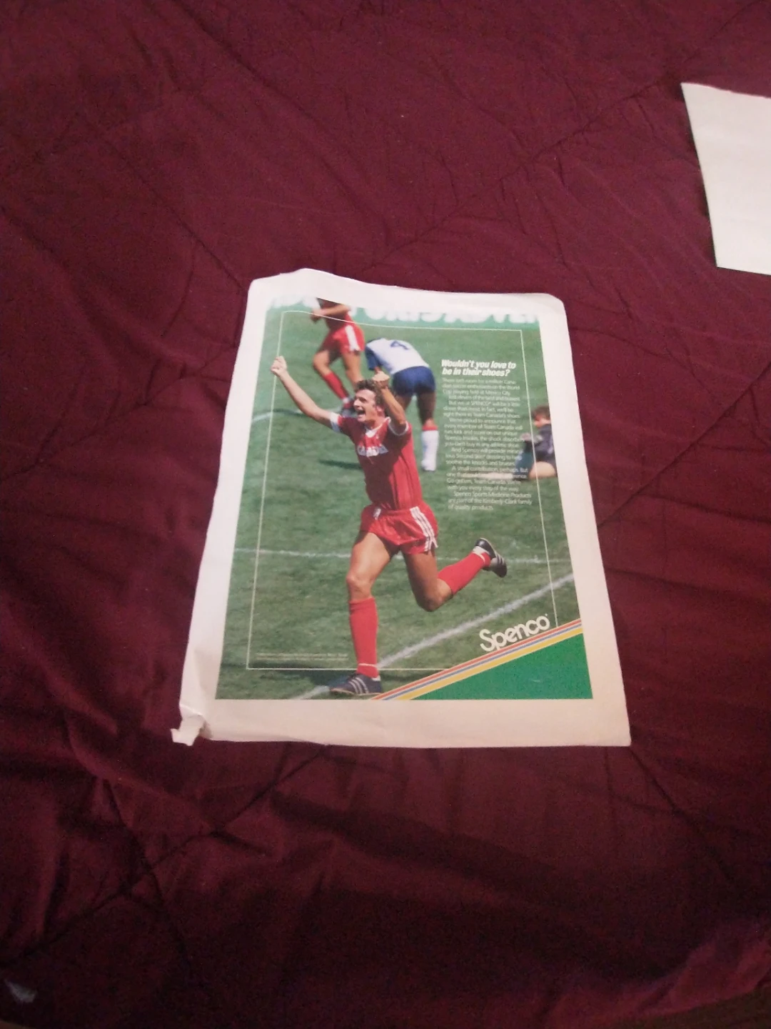 Rare Randy Ragan Spenco 1986 Team Canada World Cup Print Ad - photo 2