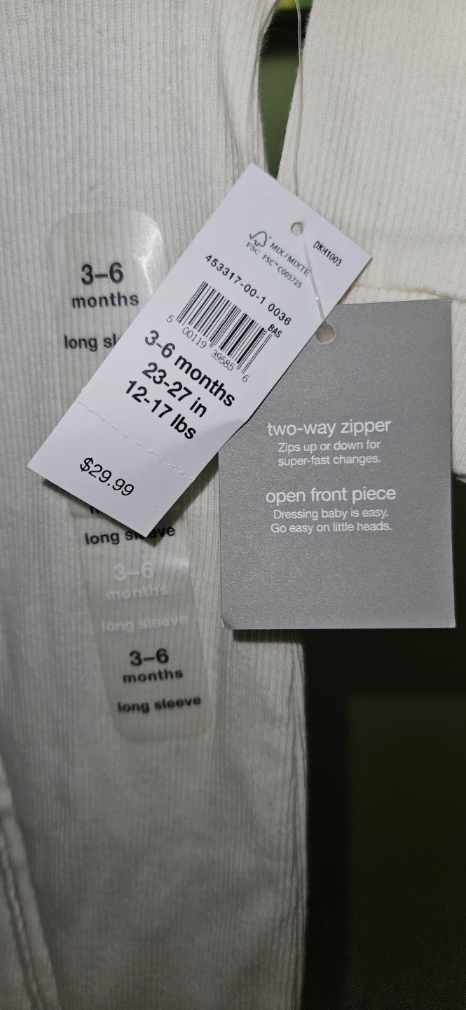 Baby Gap 3-6 Months Long Sleeve Footie Pajamas - photo 4