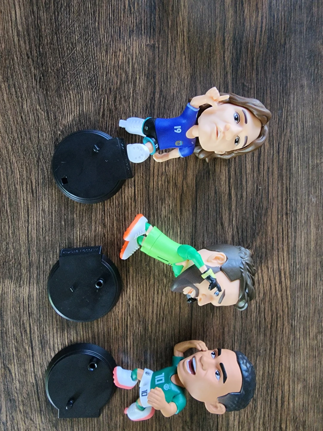 Soccer Player Bobblehead Figures (Set of 3)