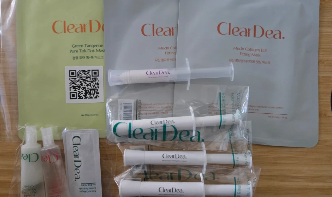 Clear Dea. Skincare Set: Mucin Collagen Ampoules & Masks⚽
