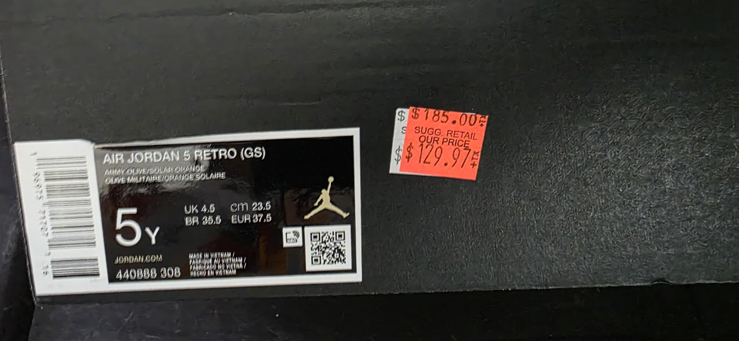 Air Jordan 5 Retro (GS) Olive/Solar Orange - photo 4