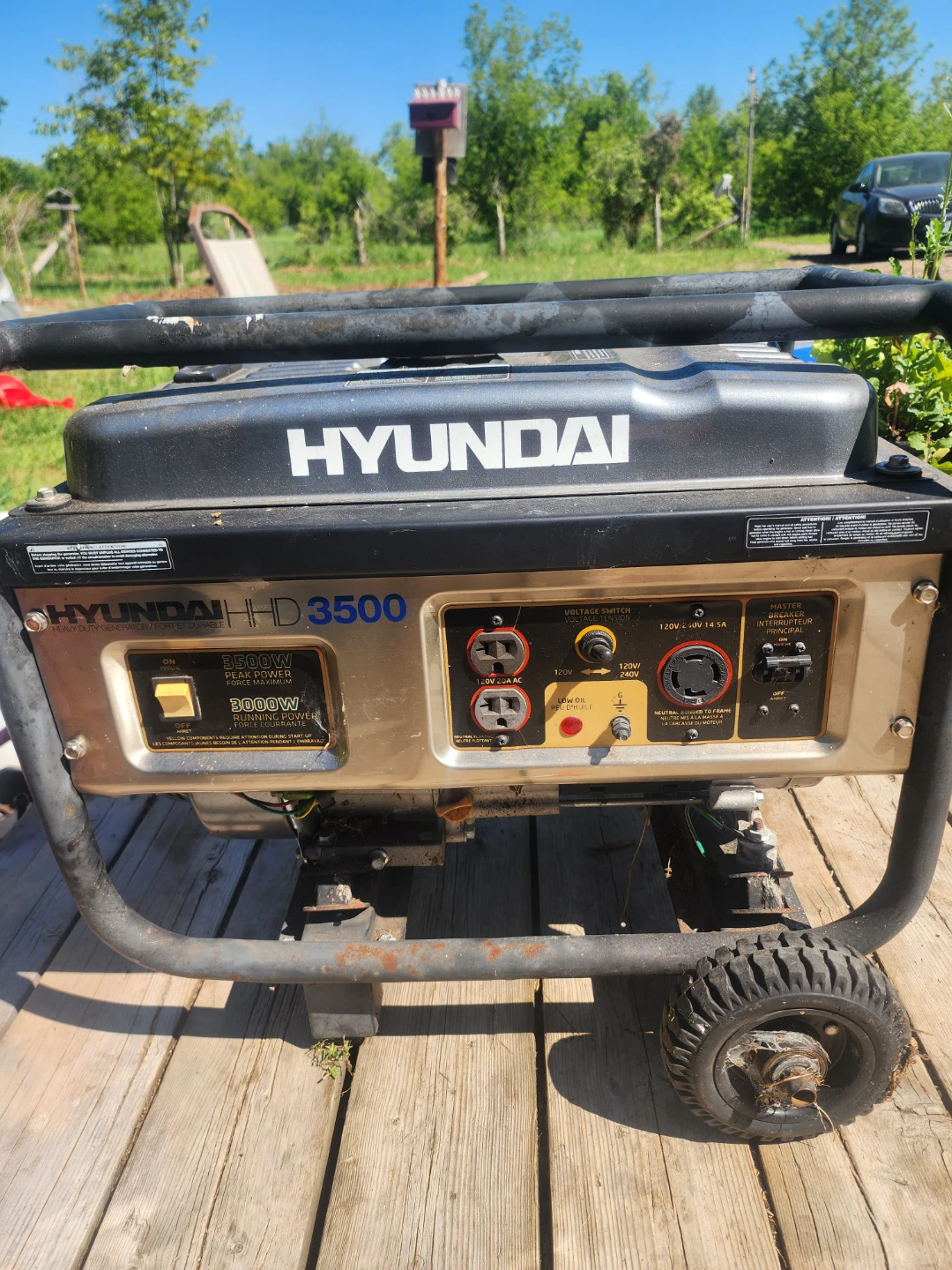 Hyundai HD3500 Generator - 3500W Peak Power