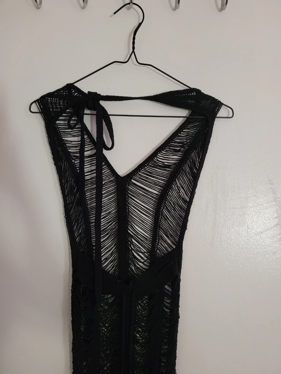 Black Crochet Maxi Dress - photo 3