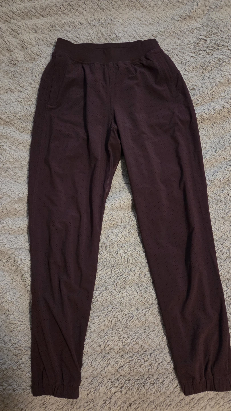 Lululemon Burgundy Perforated Joggers Size 4