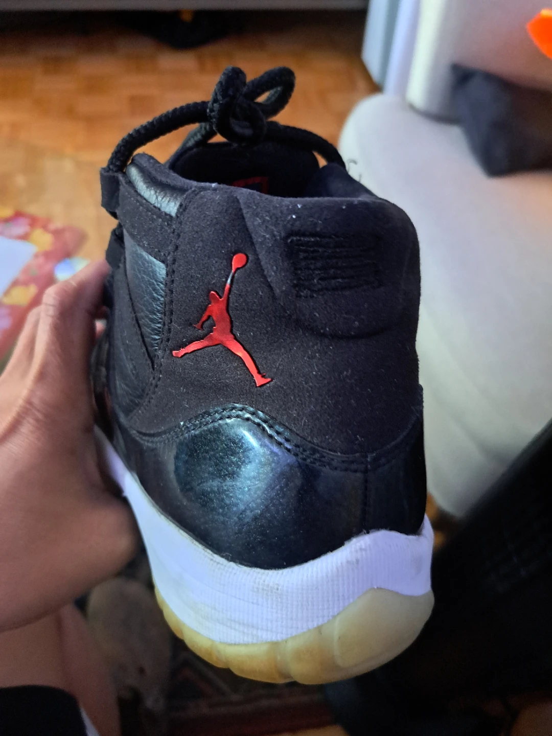 Air Jordan 11 Black Basketball Shoes - photo 4
