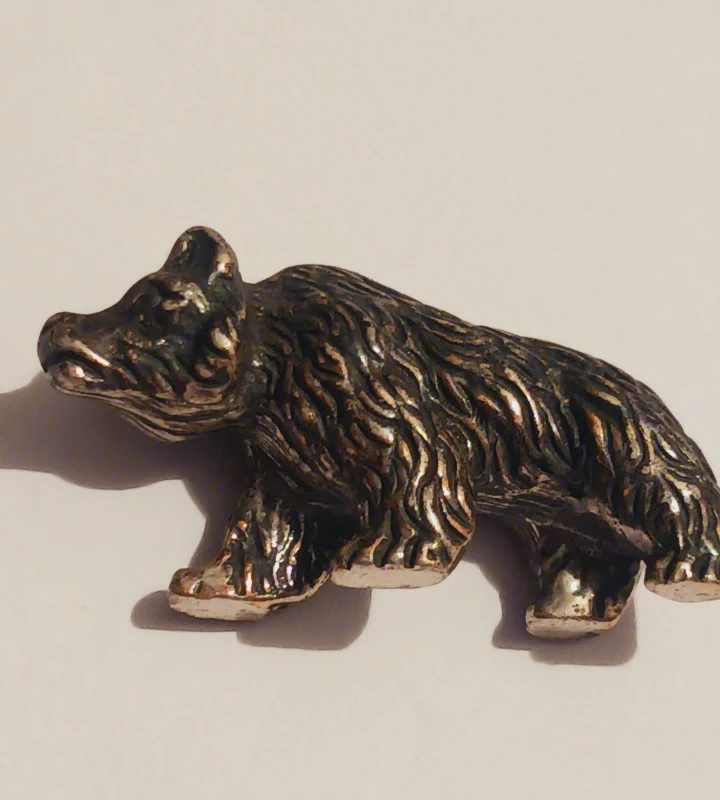 Sterling Silver 925 Miniature Bear Figurine