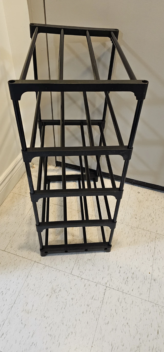 Adjustable Black 5-Tier Shoe Rack - photo 2