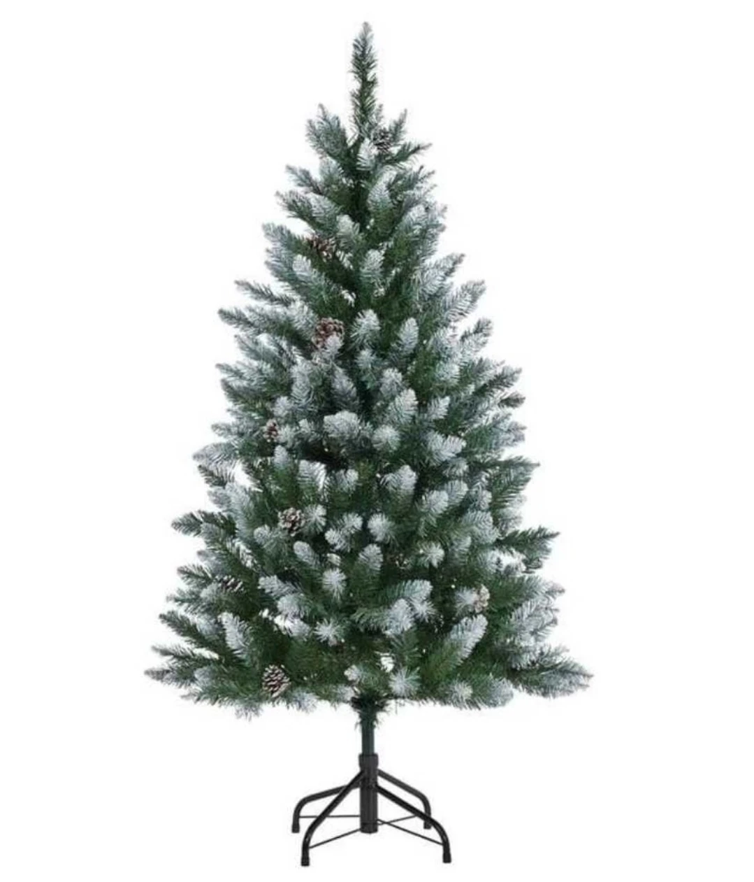 Flocked Artificial Christmas Tree with Pinecones