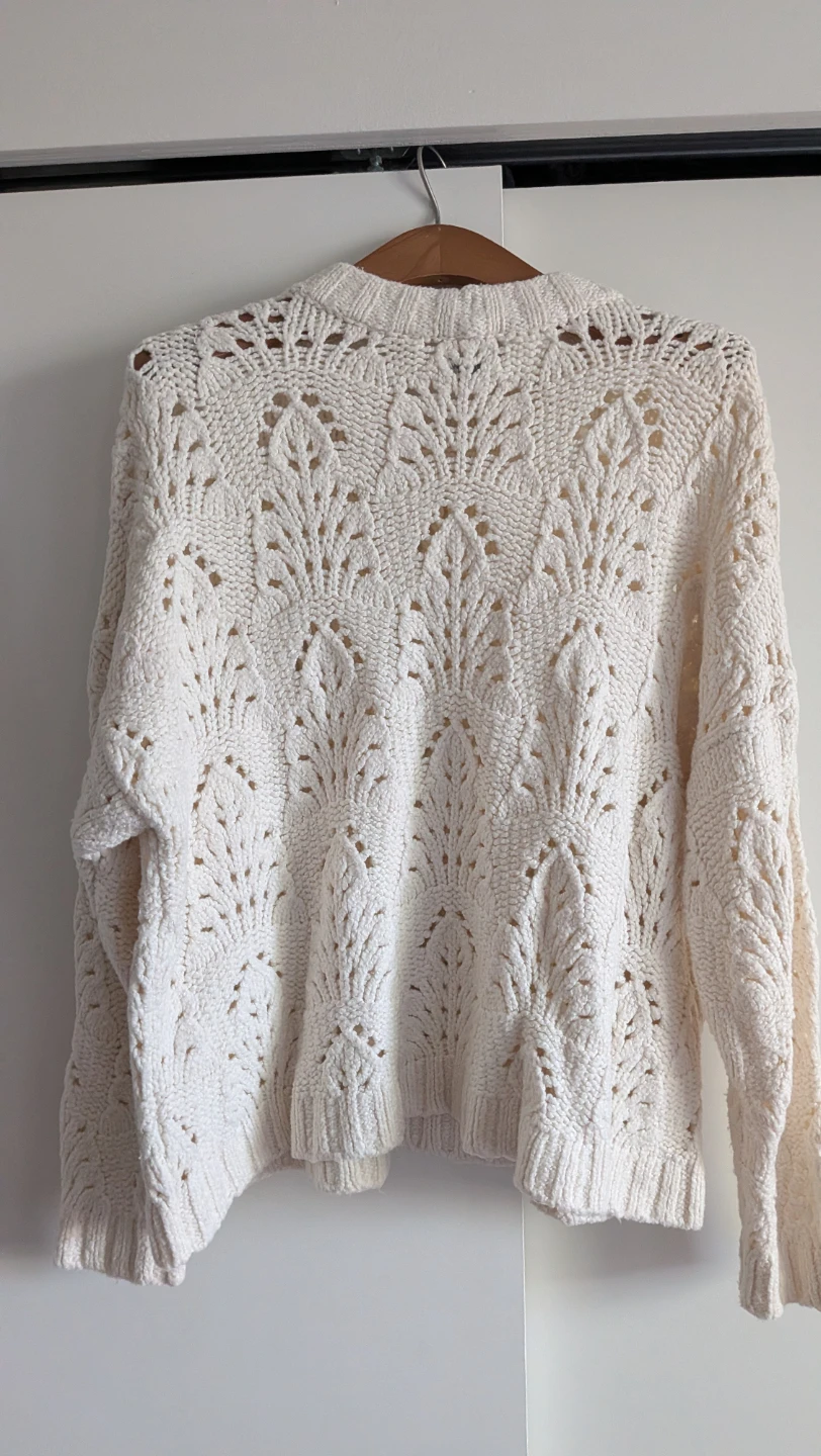 Aerie Cream Cable Knit Sweater - photo 3