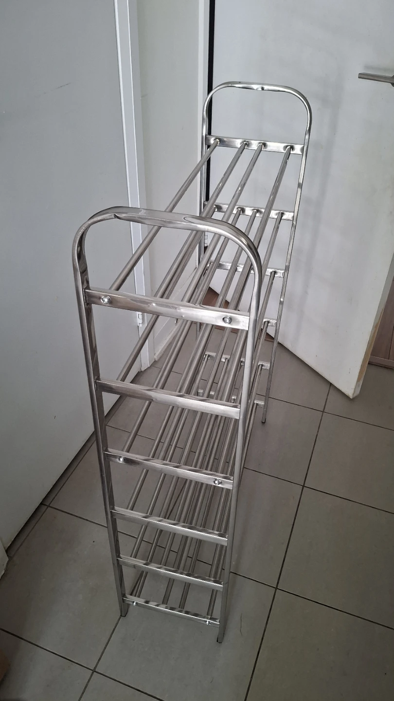 Stainless Steel 6-Tier Shoe Rack 67x23x92cm - photo 2