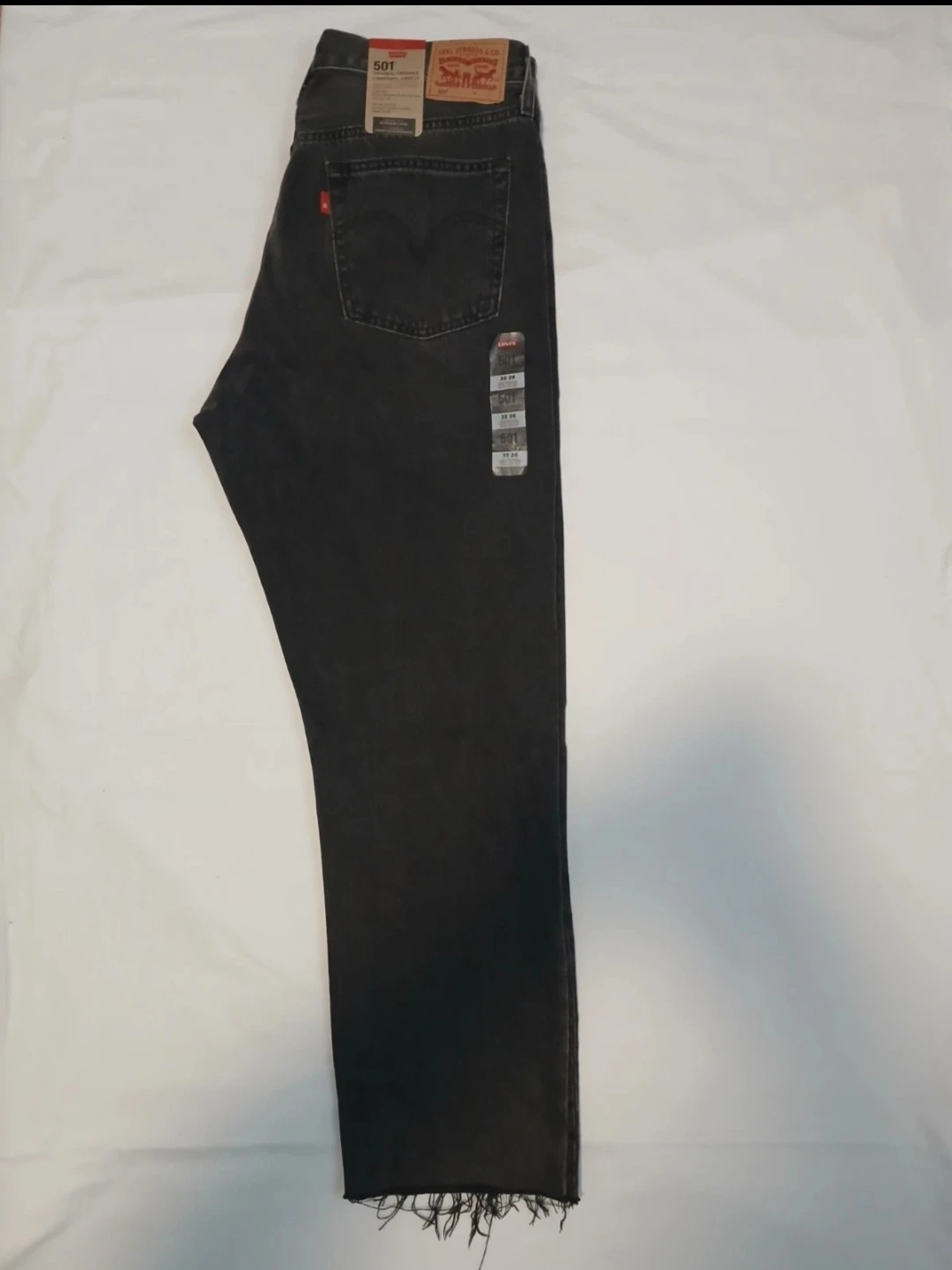NEW Levi's 501 Original Cropped Jeans Women's 32x28 Black
