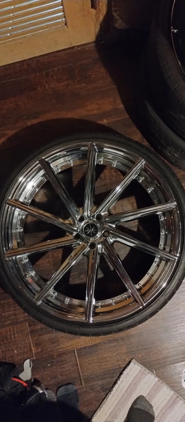 24 inch chrome wheels and tires